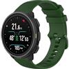 GIOPUEY Cinturini Compatibile con SUUNTO Nautic S, Morbido Silicone Cinturino [Resistente all'Usura] [Traspirante] - Dark Green