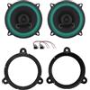 IPNOSIS Kit 2 Casse 13 Cm Per Renault Clio IV 3P (Posteriori) E Megane III Dal 2009 In Poi (Anteriori) Con 2 Supporti e 2 Connettori
