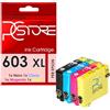 PcStore 603 XL Cartucce Compatibili per Epson 603XL per Workforce WF-2810 WF-2820 WF-2830 WF-2840 WF-2845 WF-2870 Expression Home XP-2100 XP-2150 XP-2155 XP-3100 XP-3150 XP-3155 XP-4150 (4 Pezzi)