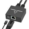 Louttary Splitter Ethernet 1 A 2 Switch Ethernet Ad Alta velocità 1000 Mbps 2 Porte Gigabit Splitter Ethernet con di Alimentazione