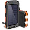 Bawiaueu 20000mAh Caricatore Solare Power Bank - 15,8x7,8x2,5 CM | Powerbank Solare Portatile Impermeabile Con Luce, Per Viaggi A Casa, Campeggio, Escursionismo All'aperto