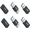 Leloco 6 adattatori USB 3.0 (maschio a maschio, femmina a femmina)
