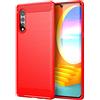 TingYR Cover per LG Velvet 5G UW, Ultra Sottile di Gomma, Ottima Cover Antiurto TPU Flessibile, Custodia Case per LG Velvet 5G UW Smartphone.(Rosso)