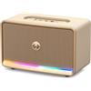 W-KING Altoparlante Bluetooth per la Casa, Retro da 210W Max, Bassi Potenti | 24 Ore di Riproduzione, Ingressi BT5.4/AUX/TF/USB, Ricarica Rapida, Luce Ambientale, Altoparlante Portatile Music Box