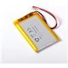 AFTERTECH 654060 2000mAh 2Ah 60x40x6,5mm CELLA POLIMERI DI LITIO LI-POLIMER LIPO 3,7v 3,7v RICARICABILE CON BMS E CONNETTORE JST PHR 02 M4B1