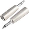 Wonvify Adattatore da TRS a XLR da 6,35 mm 2 Pezzi, Adattatori da 6,35 mm da 1/4 di Pollice da TRS a XLR Custodia in Metallo, Spina Nichelata