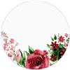 younikat Tappetino mouse rosa I Ø 22 cm rotondo I Mouse pad dimensioni standard, antiscivolo I acquarello vintage motivo floreale I per ragazze donne I dv_437 rosa rosso