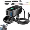 Generic Caricatore USB per moto, caricatore rapido e PD 3.0, ricarica rapida QC3.0, porta USB PD 3.0 QC 3.0 per moto, marine, UTV, camper e altro