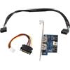 Jrifedptry Adattatore da doppia porta Sata a 5 V 12 V Power Over Esata USB Port Convertire Scheda Convertitore di Espansione Collegare A Disco Rigido da 2,5 Pollici 3,5 Pollici