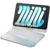doqo Custodia Tastiera iPad mini 7 A17 Pro & mini 6,Trackpad,Rotazione 360