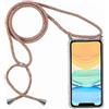 Sewutoyu Custodia Collana per Cellulare Compatibile con Motorola Moto G24 POWER 4G - Cover Silicone TPU Protettiva Trasparente - Custodia indossabile per Collo - Case a Tracolla con Cordina, Arcobaleno