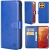 32ndShop 32nd Custodia a Portafoglio in Pelle PU per Motorola Moto G15, Case con Slot per Sched di Blocco RFID, Chiusura Magnetica e Supporto Integrato - Blu