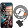 vingarshern Cover ZTE Blade A72 4G Custodia in Silicone Sottile,ZTE Blade A72 Cover Antiurto Con Motivo,ZTE Blade A72 Case Silicone Con Catena/Cordino per Cellulare,Modèle*05