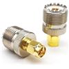 Ahoaepy 2 adattatori coassiali da SO239 a SMA CB per antenna radio, connettore coassiale UHF da SMA a PL259, adattatore coassiale PL259 femmina a SMA maschio, per antenna radio prosciutto, radio WiFi