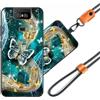 JEZSTHAI Custodia Compatibile con ASUS Zenfone 6 ZS630KL Cover in Silicone TPU Morbido con Cordino/Laccio Tracolla Cellulare,Antiurto AntiGraffio Protettiva Bumper Case con Disegno Motivi,A04