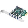 MQODLFP 1 PZ PCIE 1X a USB3.2 Scheda di espansione PCI-E 4 Porte USB3.2 Adattatore Moltiplicatore Verde