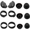 Aiivioll Galaxy Buds FE - Tappi per orecchie, ganci e ali (5 paia), ricambio in silicone per maggiore comfort e stabilità, design antiscivolo, facile installazione, compatibili con Samsung Buds FE