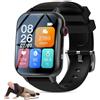 PEIKVOUL Smartwatch Anziani 4G con SOS, Rilevamento Cadute e Localizzazione GPS, Videochiamata, Chiamata Bidirezionale, IP67, Orologio Salvavita per Persone Anziane, Carta SIM Richiesta (Nero)
