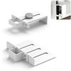Ruioomeep Supporto per PC sotto la scrivania senza fori, portata 20 kg, supporto per computer regolabile, adatto per gambe del tavolo da 65 x 45 mm, supporto per computer per tavoli alti (bianco)
