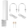 Frefgikty Antenna esterna 3G 4G LTE per esterni con connettore SMA a doppia fessura da 5 m per modem router 3G 4G