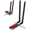 VBESTLIFE Scheda PCIe WiFi 6E AX4200Mbps Tri Band, Adattatore Desktop BT5.2 per Wins 10/11, con Sicurezza WPA3 e Doppia Antenna