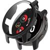 SeNool Custodia per Garmin Venu 2 Plus, Rigida PC Cover, Nero | Durezza 9H Antigraffio, Antiurto, Vetro Temperato Protezione di Schermo Cover per Garmin Venu 2 Plus