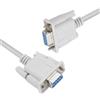 Jrifedptry 1PC 5ft F/F Seriale RS232 Null Modem Cavo Femmina a Femmina DB9 FTA Connessione 9 Pin Dati COM Cavo Convertitore PC Accessorio