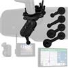iSaddle CH369 Garmin GPS Supporto per specchietto da auto per bicicletta, moto, manubrio, con attacco a sfera da 17 mm, per tutti i navigatori GPS Garmin Nuvi
