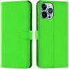 Verco Custodia a libro per iPhone 14 Pro Max, Astuccio Cellulare, Sacchetto Cellulare, per iPhone 14 Pro Max [6,7 pollici, funzione carte di credito/leggio), verde