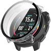 FTRONGRT Cover Compatibile con SUUNTO Nautic S, PC + Pellicola Temperata, Antigraffio Custodia Protettiva. Trasparente
