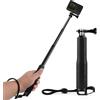 GlasFlength Asta per selfie per GoPro Hero 12 11 10 9 8 Black, asta telescopica Selfie Stick per Insta360/X3/One DJI Mini 3 Pro e altre fotocamere d'azione (lega di alluminio)
