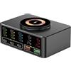 Docooler Power Fast Charging Hub 140 W Stazione di ricarica USB Multiporta Desktop Multiport Ricarica USB 15 W Magnetico Wireless Display in tempo reale per cellulare Laptop