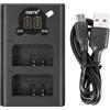 DSTE EN-EL25 EN-EL25a Caricatore Dual USB con display LCD compatibile con Nikon 4241, MH-32, Nikon Z Series Z50 Z 50 - Alimentazione tramite cavo USB di tipo C a spina USB-A 2.0