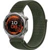 GIOPUEY Nylon Cinturini Compatibile con Oppo Watch X3, Traspirante Sport Loop Cinturino in Morbido Nylon Intrecciato, Donne Uomo - Green