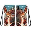 KARTXITAI Cover Compatibile con Huawei P30 lite PU Pelle TPU Silicone Portafoglio Magnetica con Disegni Motivo Animale Flip Custodia in Libro Slot Schede Custodia-Gatto, farfalla