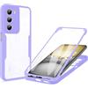 RonRun Cover per Realme C75 4G, 360 Gradi Antiurto Custodia con Protezione Schermo Integrata Trasparente Rugged TPU Bumper Doppia Protettiva Cover per Realme C75 4G - Viola