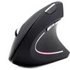 GADIRIA Mouse ergonomico verticale V2 - Mouse wireless 800 a1600 dpi, a batterie, 2,4 GHz, Microrricevitore USB, illuminato, per computer, PC, laptop, desktop, laptop, Mac, nero