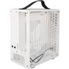VELATEMOR Custodia per Computer ITX in Miniatura, Custodia per PC ITX in Miniatura Clear Acrylic Portatile per Casa (WHITE)