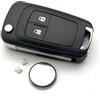 Automobile Locksmith Kit con guscio per chiave elettronica pieghevole con 2 pulsanti e pila, per Opel Insignia Astra Mokka