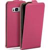 MoEx Custodia a Portafoglio per Samsung Galaxy S8, Pieghevole, Protezione Completa a 360 Gradi, Pelle vegana, Custodia per Cellulare con Chiusura Verticale, Magnetica, Bacca - Fucsia