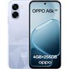 OPPO A6k 4G Android Unlocked Smartphone, 4+256GB, 6,75 120Hz Ultra Bright Display, 50MP Ultra-Clear Camera, 6100mAh Batteria, 48-Month Fluency, Snapdragon 685, IP64 Water Resistant, Crystal Blue