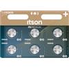 ITSON CR2032 batterie a bottone al litio, 3V, confezione da 6, consigliate per AirTag, chiavi di auto, orologi e cardiofrequenzimetri