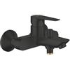 GROHE Start Edge - Miscelatore Vasca/Doccia a Vista con Deviatore Automatico (Montaggio a Parete, Cartuccia Ceramica 35 mm, Valvola di Non Ritorno Integrata), Nero Opaco, 24118431
