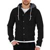ORANDESIGNE Giacca Jeans Felpa da Uomo Giubbotto Giacca con Cappuccio Sportiva Bomber Trucker Pesante di Jean Felpa Pullover in Jeans Denim Basic Fit con Tasche A Army Green S