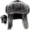 Comebachome Cappello Invernale con paraorecchie, Caldo Cappello da Cacciatore Invernale in Pelliccia Sintetica con Fibbia Fissa, Cappelli russi per la Stagione Fredda (58-60 cm, Marrone)