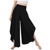 Havejoy Pantaloni Donna Vita Alta Gamba Larga Eleganti Boho Chic Pantalone Yoga Largo Tinta Unita Baggy Harem Pants Leggings Sportivi a Zampa Pantaloni Lunghi da Spiaggia Danza Pilates Moda Streetwear