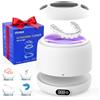 Voraiya Dispositivo per la Pulizia a Ultrasuoni IPX7, Impermeabile, Base Rimovibile, 200 ml, Detergente Ultrasonic Cleaner per Protesi, Fermi, Gioielli