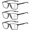 KLASSNUM Occhiali da lettura progressivi multifocali TR90 Frame uomo donna occhiali sportivi Anti-luce blu presbiopia ultraleggera bifocale