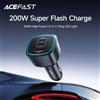 ACEFAST 100W Dual USB C Caricabatteria da auto a ricarica rapida per iPhone 17 16 Pro Max LED luce ambientale QC4.0 ricarica rapida per Samsung S25