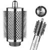 Cyberwork Spazzola volumizzante grande rotonda aggiornata, compatibile con styler ad aria HS01/HS05/HS08, accessorio per Dyson per Airwrap capelli fini e voluminosi, (Grande Argento)